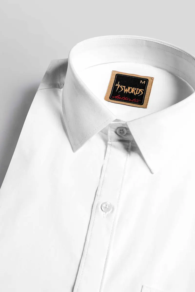 7Swords-Bright White Premium Cotton Shirt 1