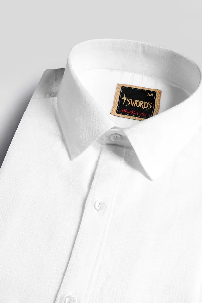 7Swords-Bright White Premium Cotton Shirt 1
