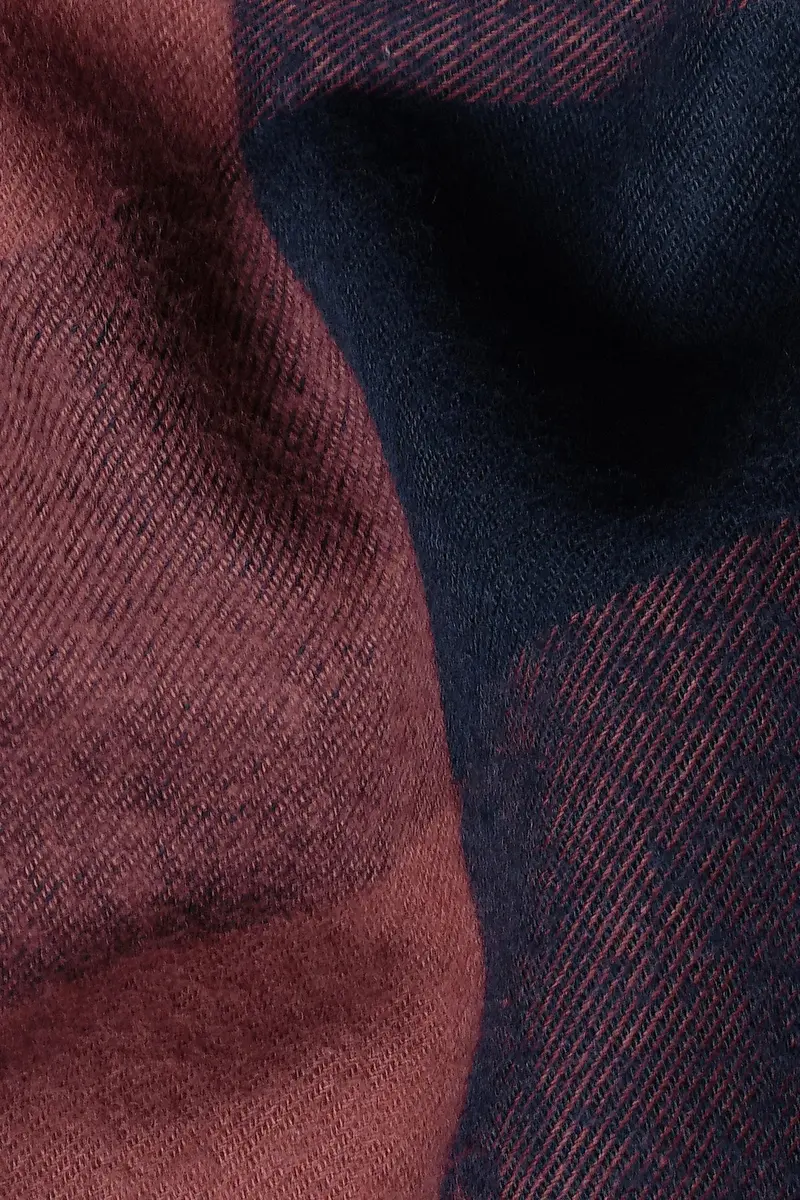 7Swords-Cordovan Brown And Firefly Blue Checked Premium Cotton Shirt 2