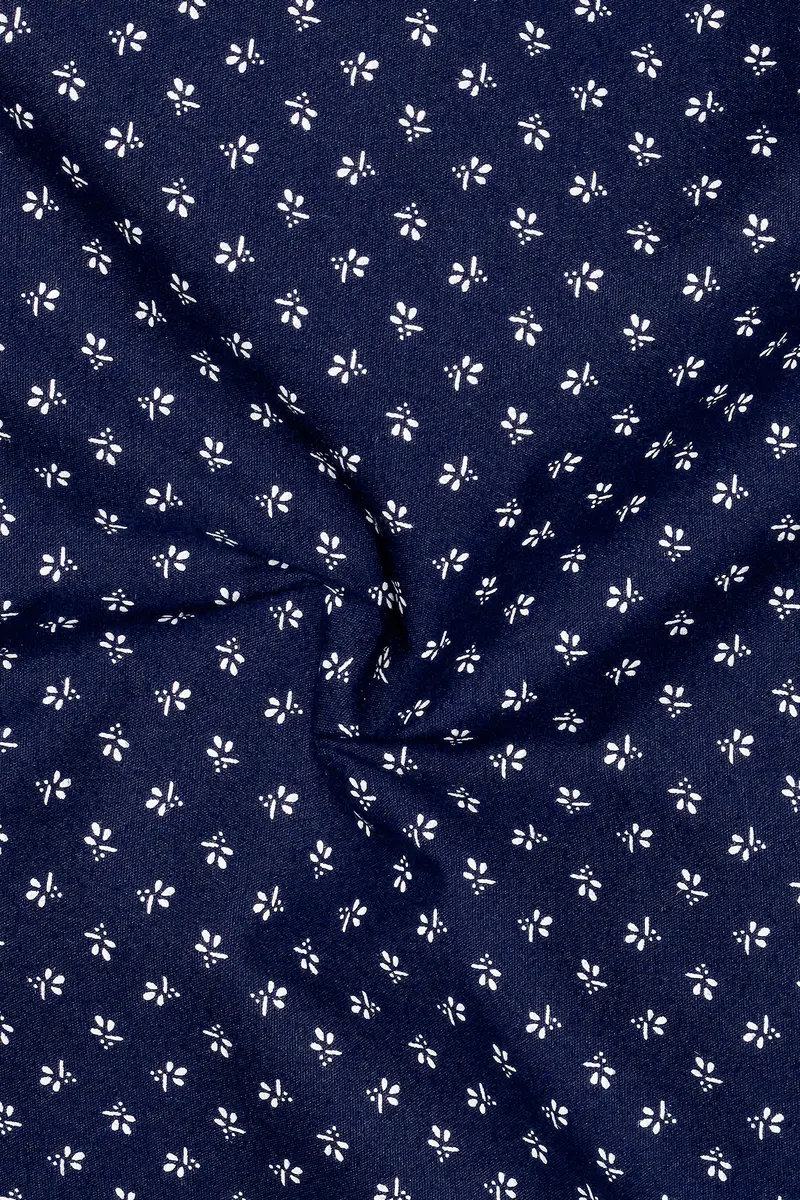 7Swords-Haiti Blue Printed Premium Cotton Casual Shirt 3
