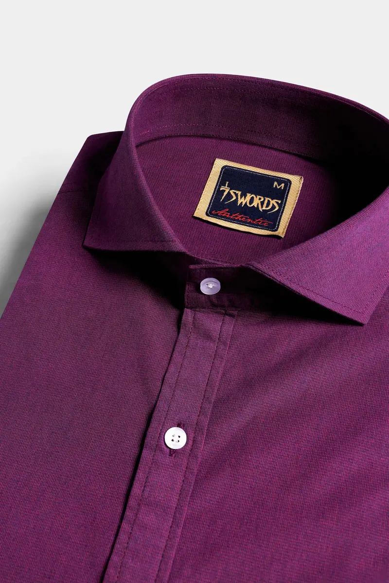 7Swords-Pansy Purple Premium Cotton Shirt 1