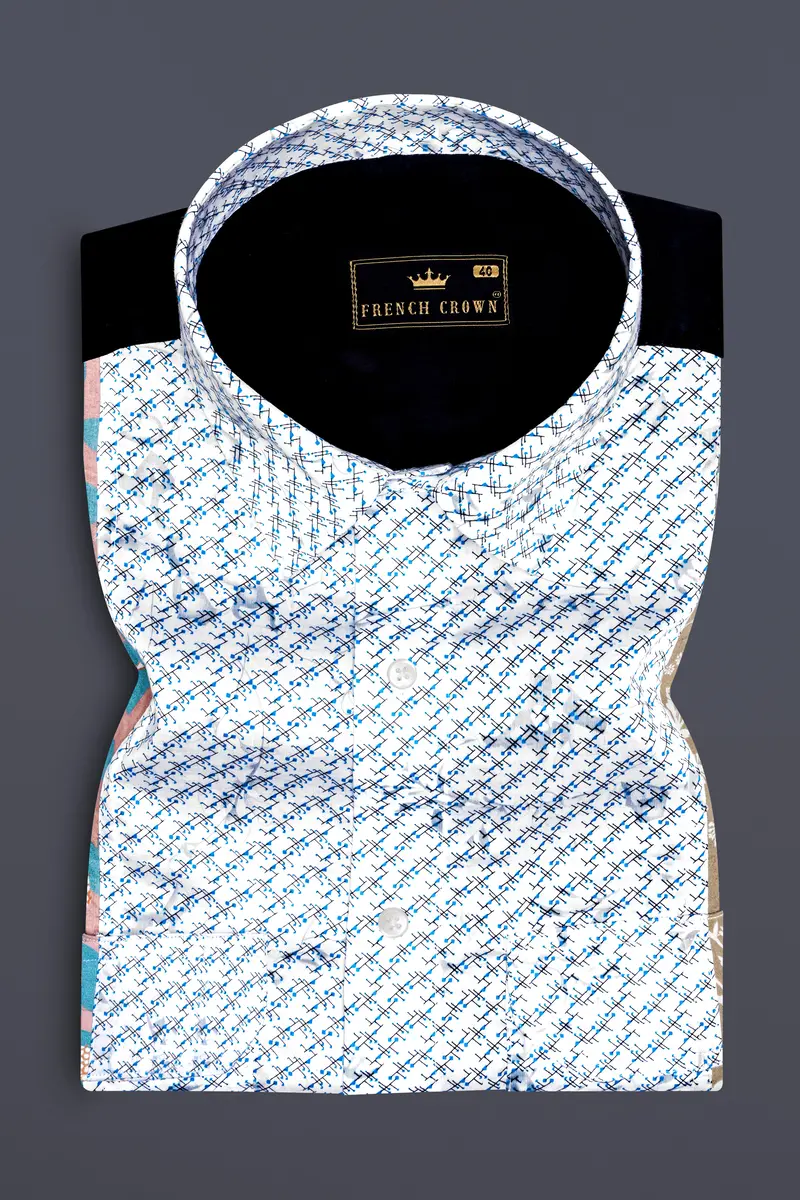 Acapulco Green With Jade Black Super Soft Premium Cotton Designer Shirt 5