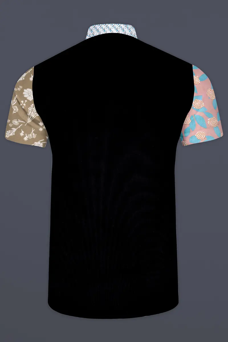 Acapulco Green With Jade Black Super Soft Premium Cotton Designer Shirt 7