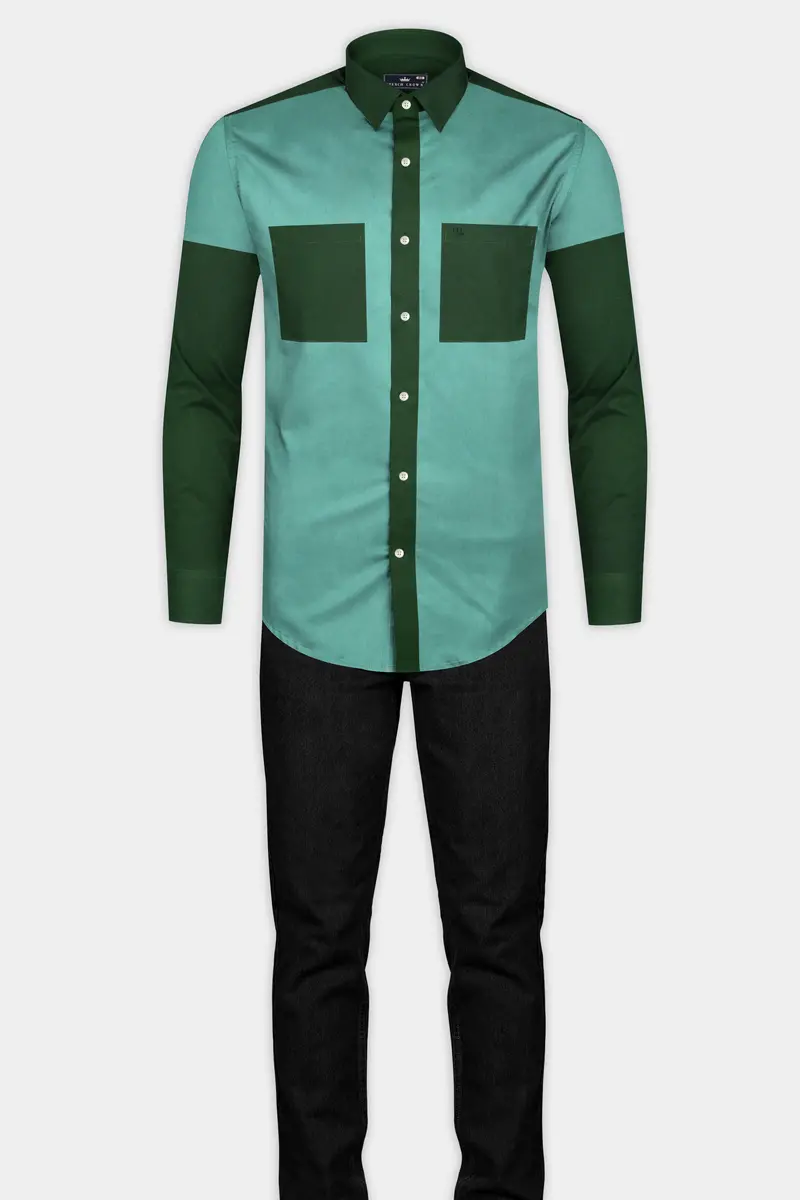 Acapulco With Axolotl Green Super Soft Premium Cotton Designer Shirt 8