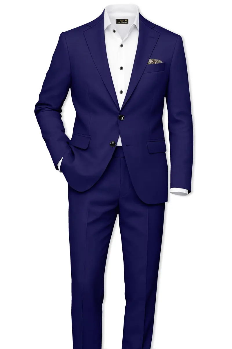 Admiral Blue Wool Rich Pant 7