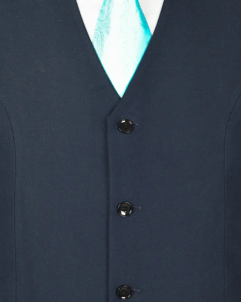 Aegean Blue Premium Cotton Waistcoat 5