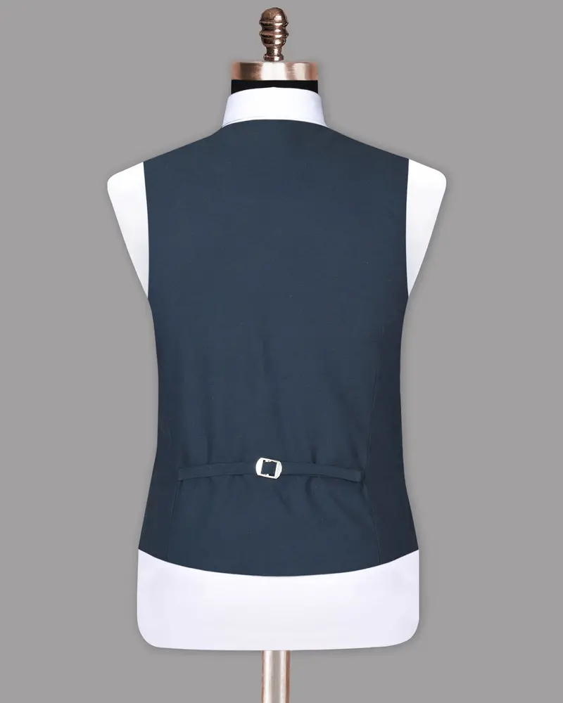 Aegean Blue Premium Cotton Waistcoat 6