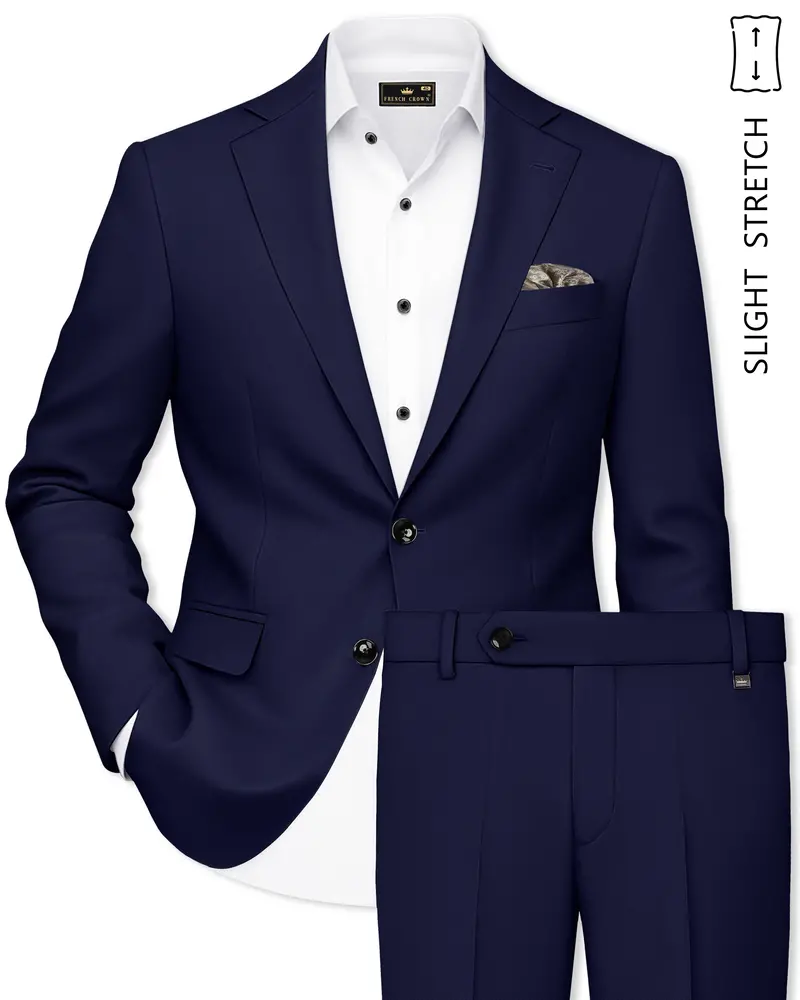 Aegean-Mirage Blue Slight Stretch Subtle Sheen Poly-Viscose Single Breasted Suit 1