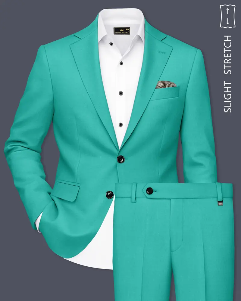 Aegir-Viking Blue Wool Rich Single Breasted Slight Stretch Suit 1