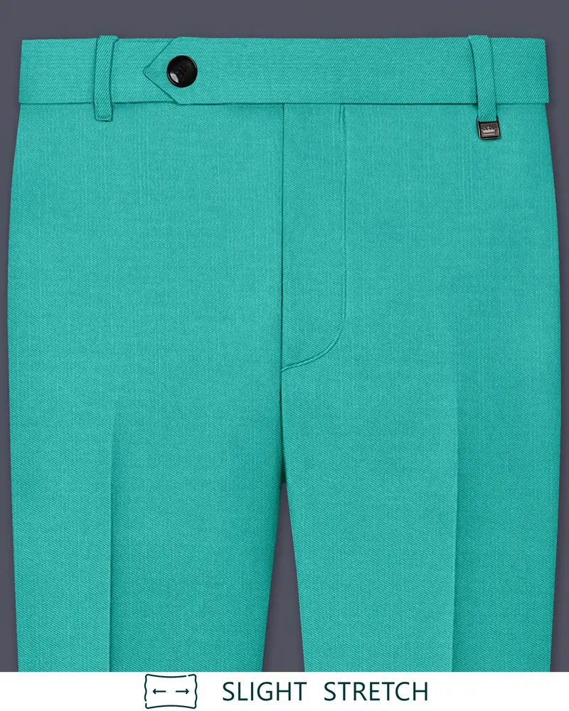Aegir-Viking Blue Wool Rich Slight Stretch Waistband Pant 1
