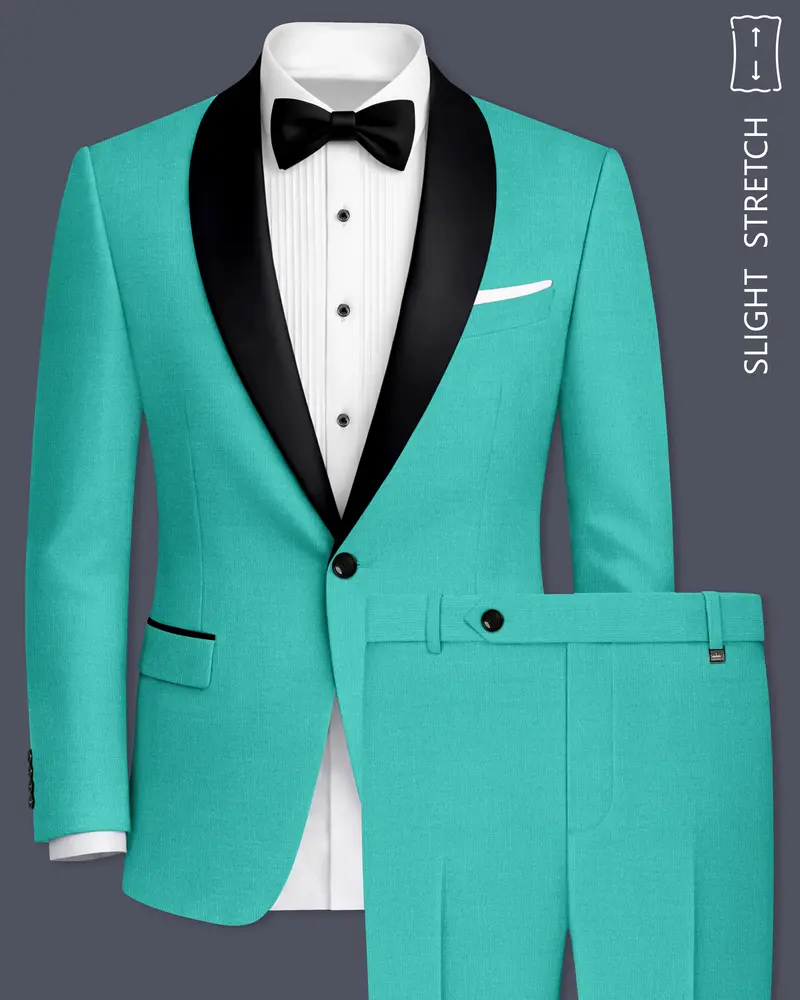 Aegir-Viking Blue Wool Rich Tuxedo Slight Stretch Suit 1
