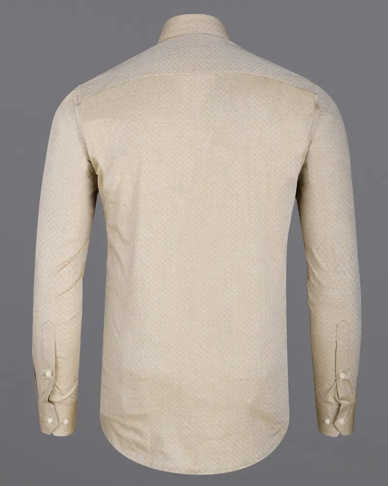 Akaroa Brown Dobby Textured Premium Giza Cotton Shirt 6