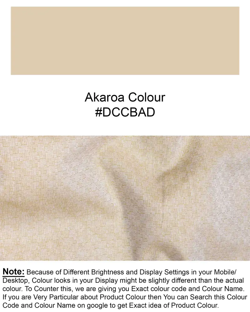 Akaroa Brown Dobby Textured Premium Giza Cotton Shirt 8
