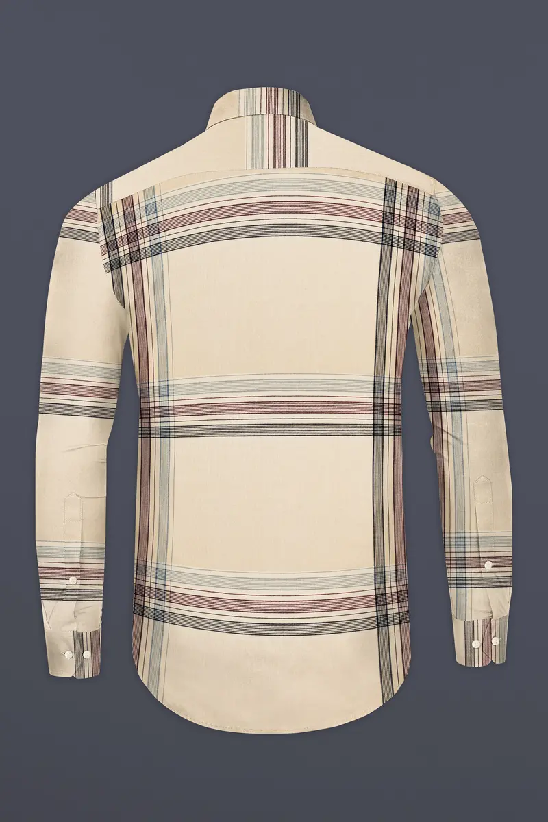 Akaroa Brown Plaid Twill Premium Cotton Shirt 6