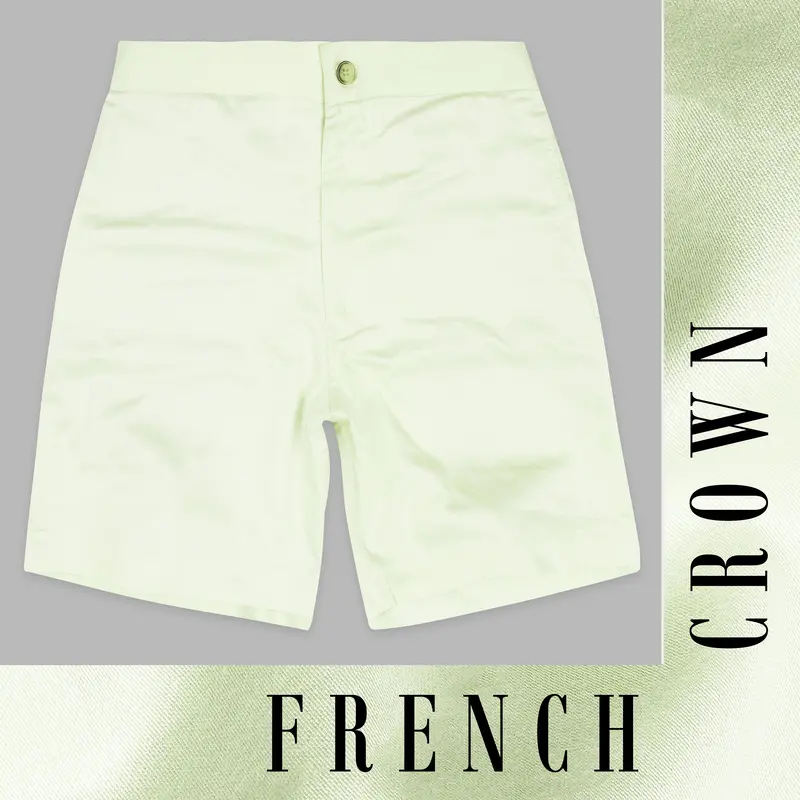 Albescent Green Subtle Sheen Super Soft Premium Cotton Shorts 1