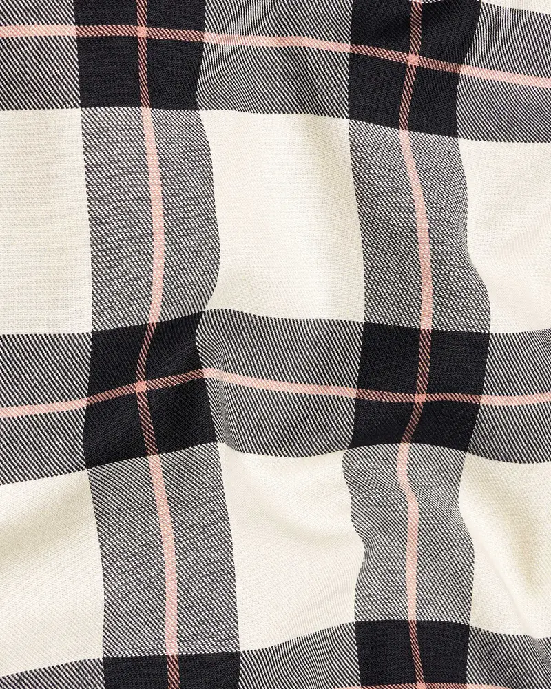 Albescent Twill Plaid Premium Cotton Shirt 3
