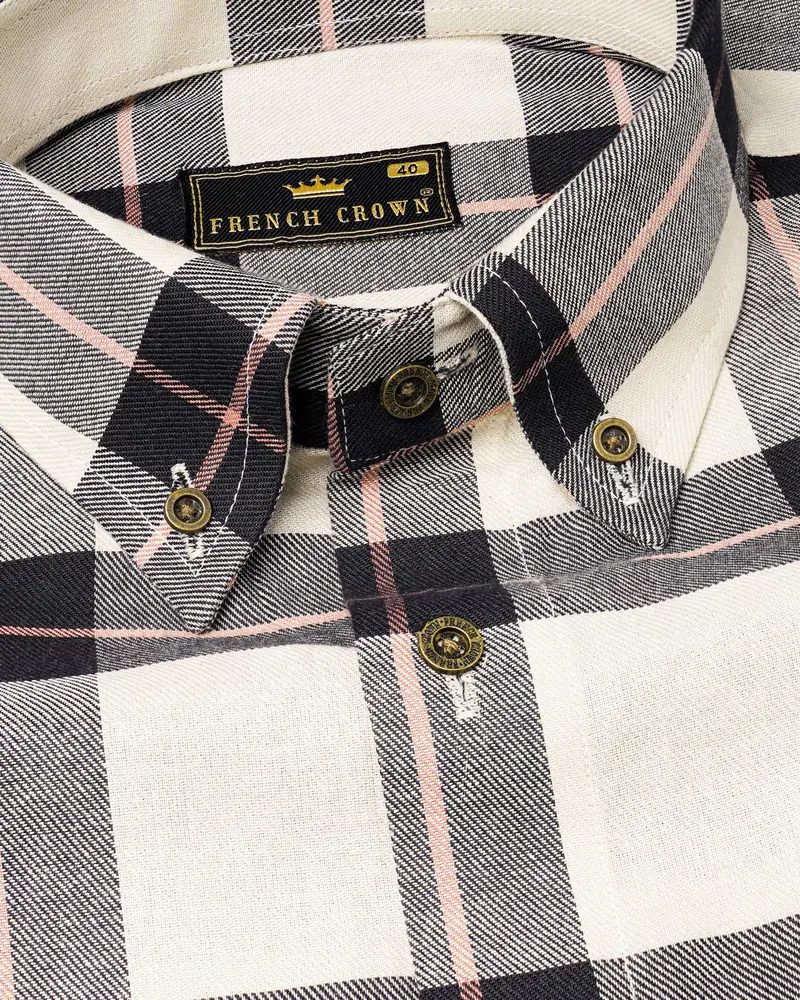 Albescent Twill Plaid Premium Cotton Shirt 5