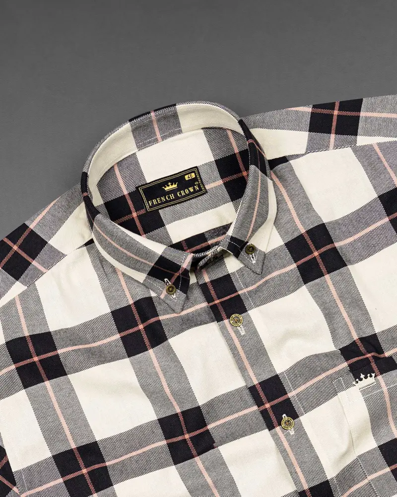 Albescent Twill Plaid Premium Cotton Shirt 6