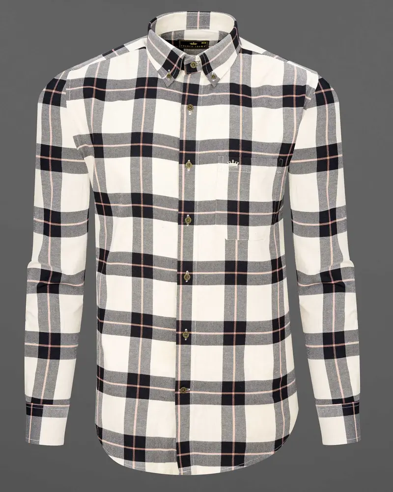 Albescent Twill Plaid Premium Cotton Shirt 7