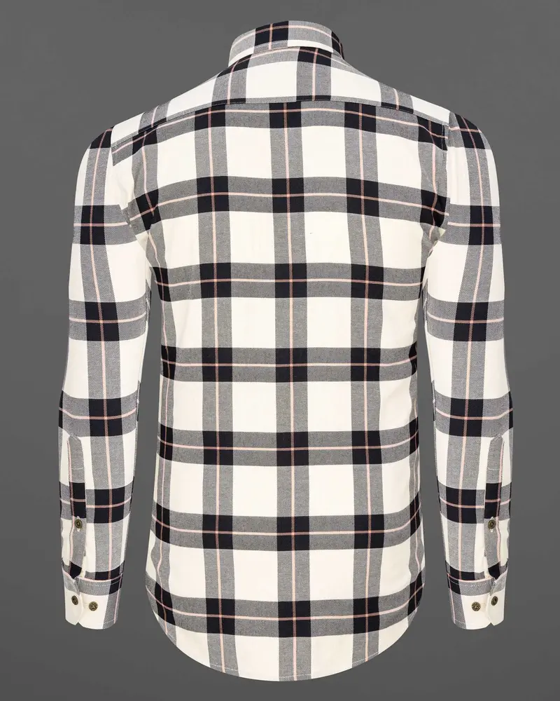 Albescent Twill Plaid Premium Cotton Shirt 9
