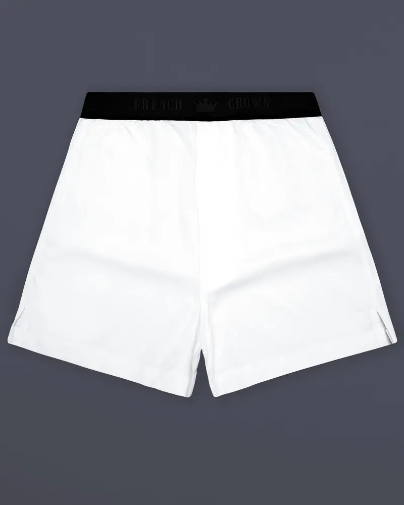 Albionis-Bright White Elastane Stretch Luxurious Linen Boxer 1