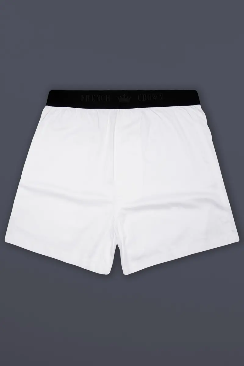 Albionis-Bright White Elastane Stretch Subtle Sheen Super Soft Premium Cotton Boxer 2