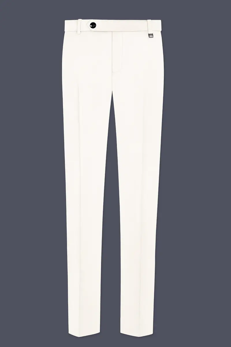 Albionis-Bright White Premium Velvet Pant 2