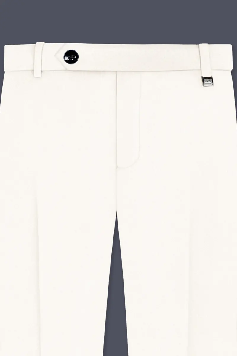 Albionis-Bright White Premium Velvet Pant 4