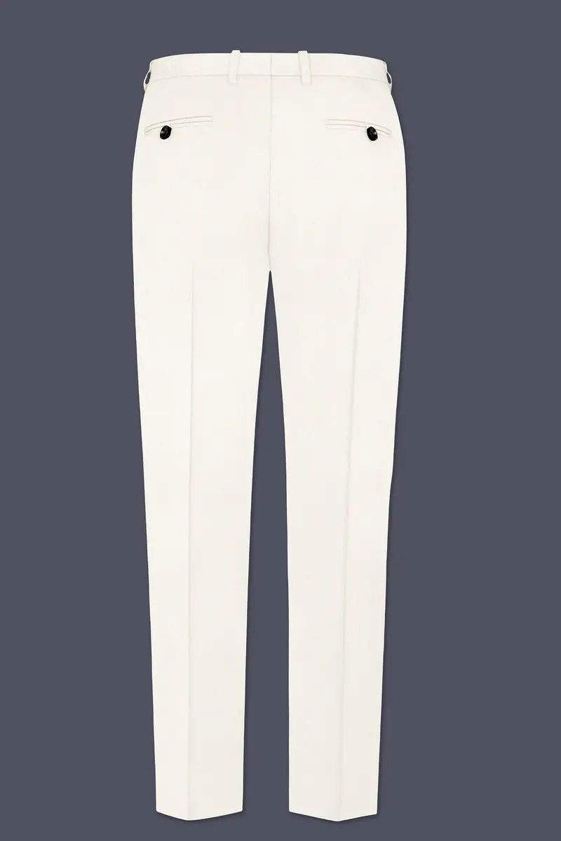 Albionis-Bright White Premium Velvet Pant 5