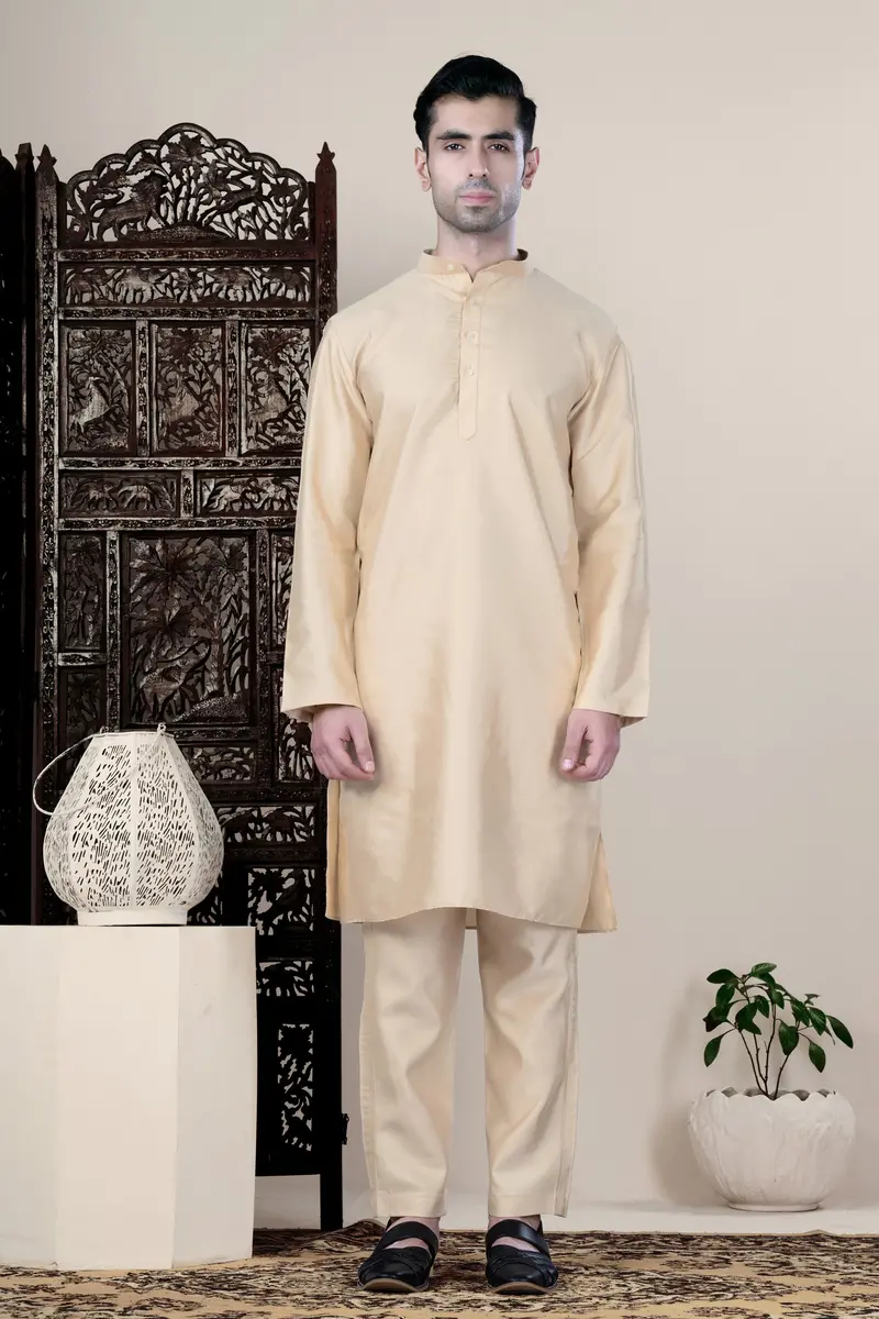 Almond Brown Viscose Kurta Set 2