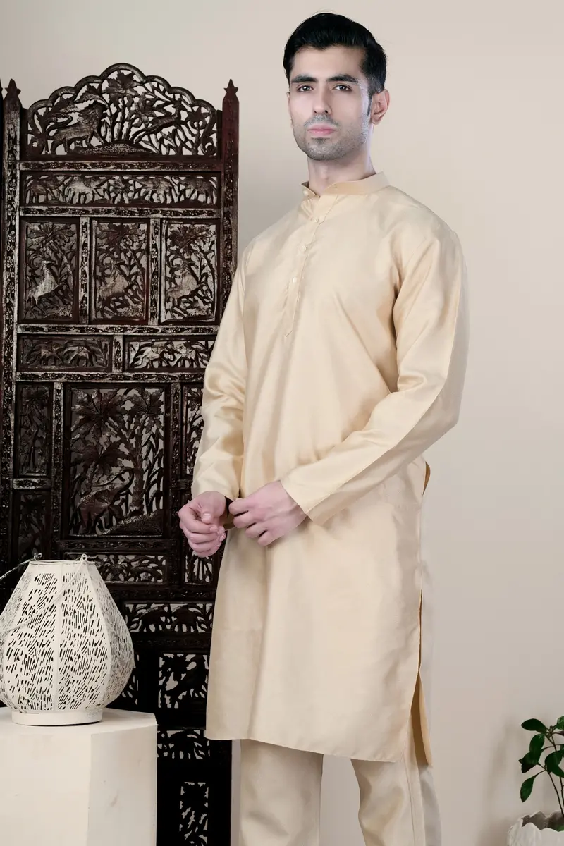 Almond Brown Viscose Kurta Set 5