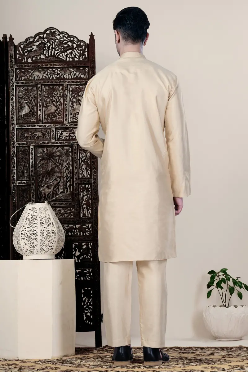 Almond Brown Viscose Kurta Set 6