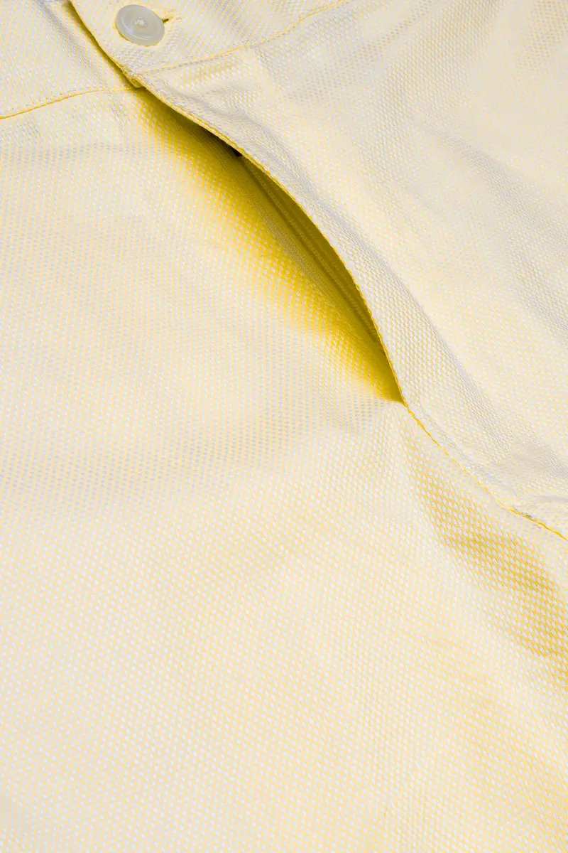 Almond Cream Dobby Textured Premium Cotton Shorts 4