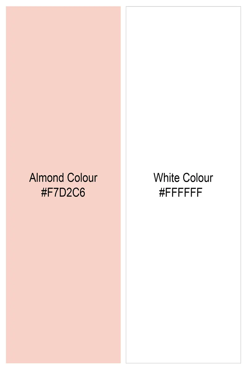 Almond Peach And White Striped Royal Oxford Shirt 5