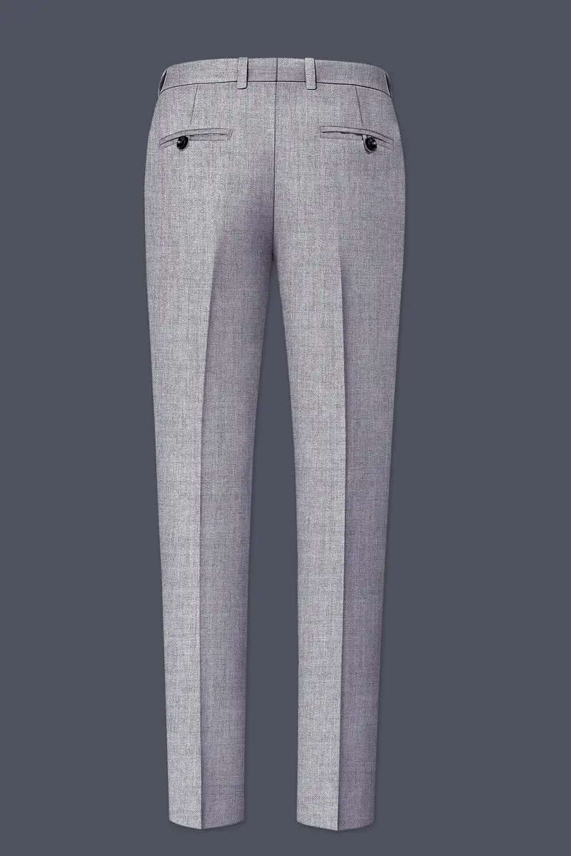 Alpine-Mountain Mist Gray Textured Tweed Single Breasted Sports Suit 14