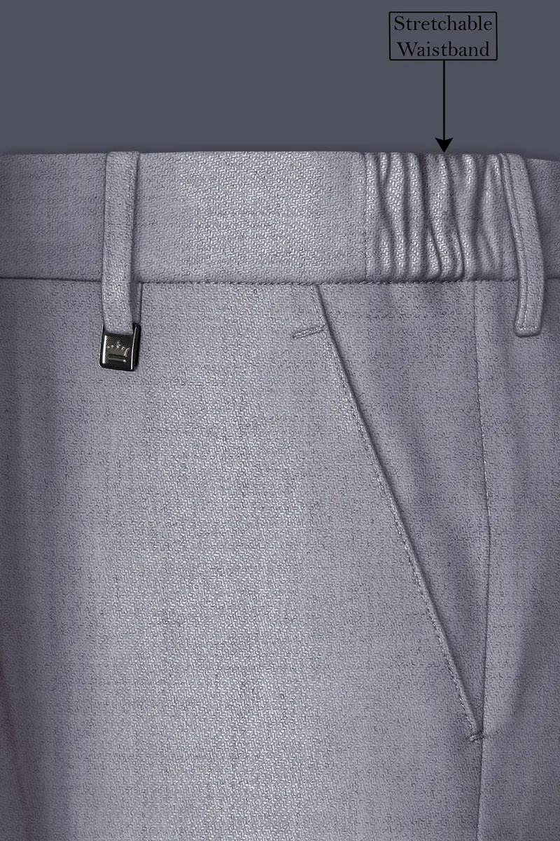 Alpine-Mountain Mist Gray Textured Tweed Single Breasted Sports Suit 15