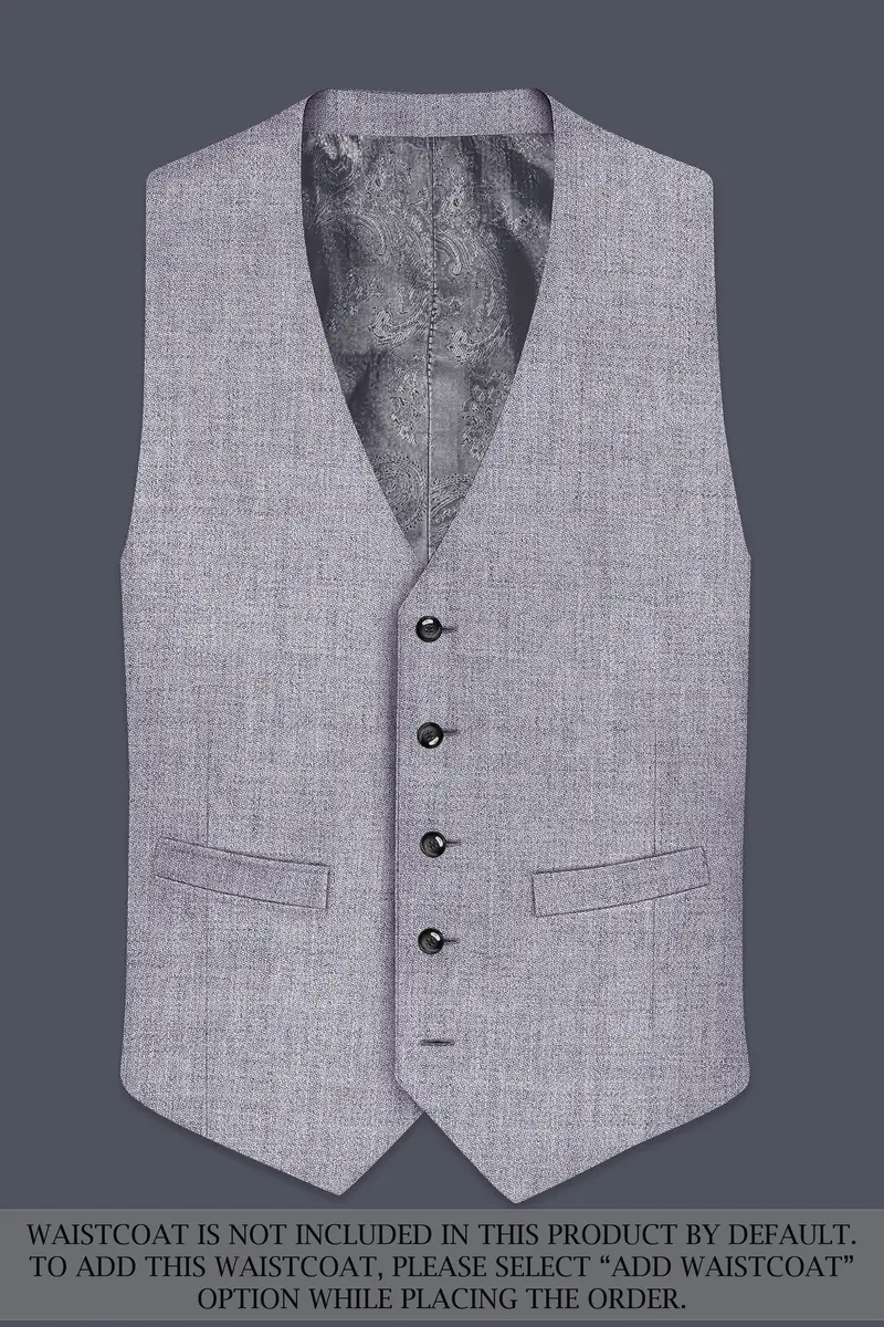 Alpine-Mountain Mist Gray Textured Tweed Single Breasted Sports Suit 16