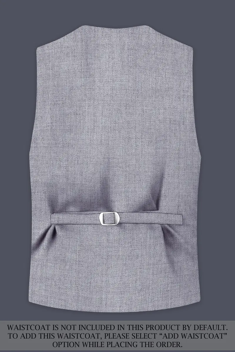 Alpine-Mountain Mist Gray Textured Tweed Single Breasted Sports Suit 17
