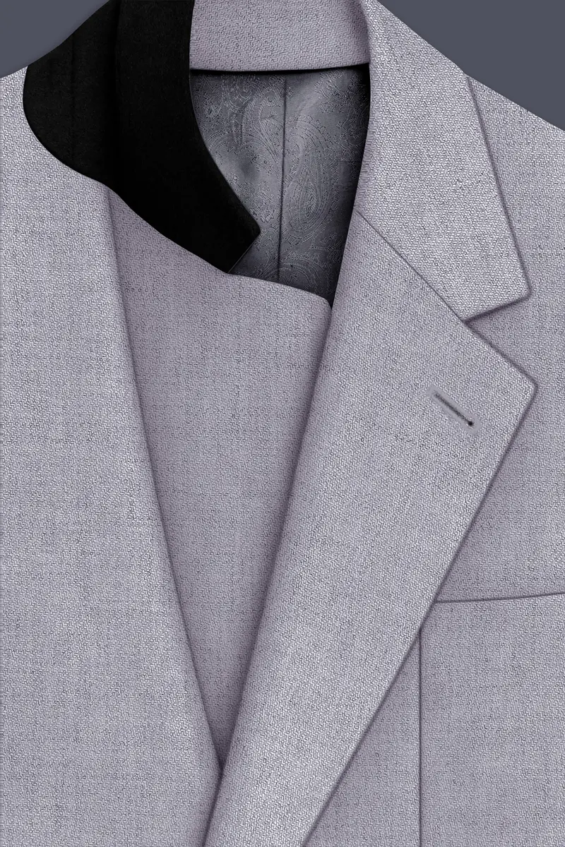 Alpine-Mountain Mist Gray Textured Tweed Single Breasted Sports Suit 5