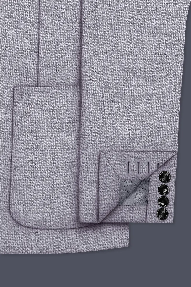 Alpine-Mountain Mist Gray Textured Tweed Single Breasted Sports Suit 7