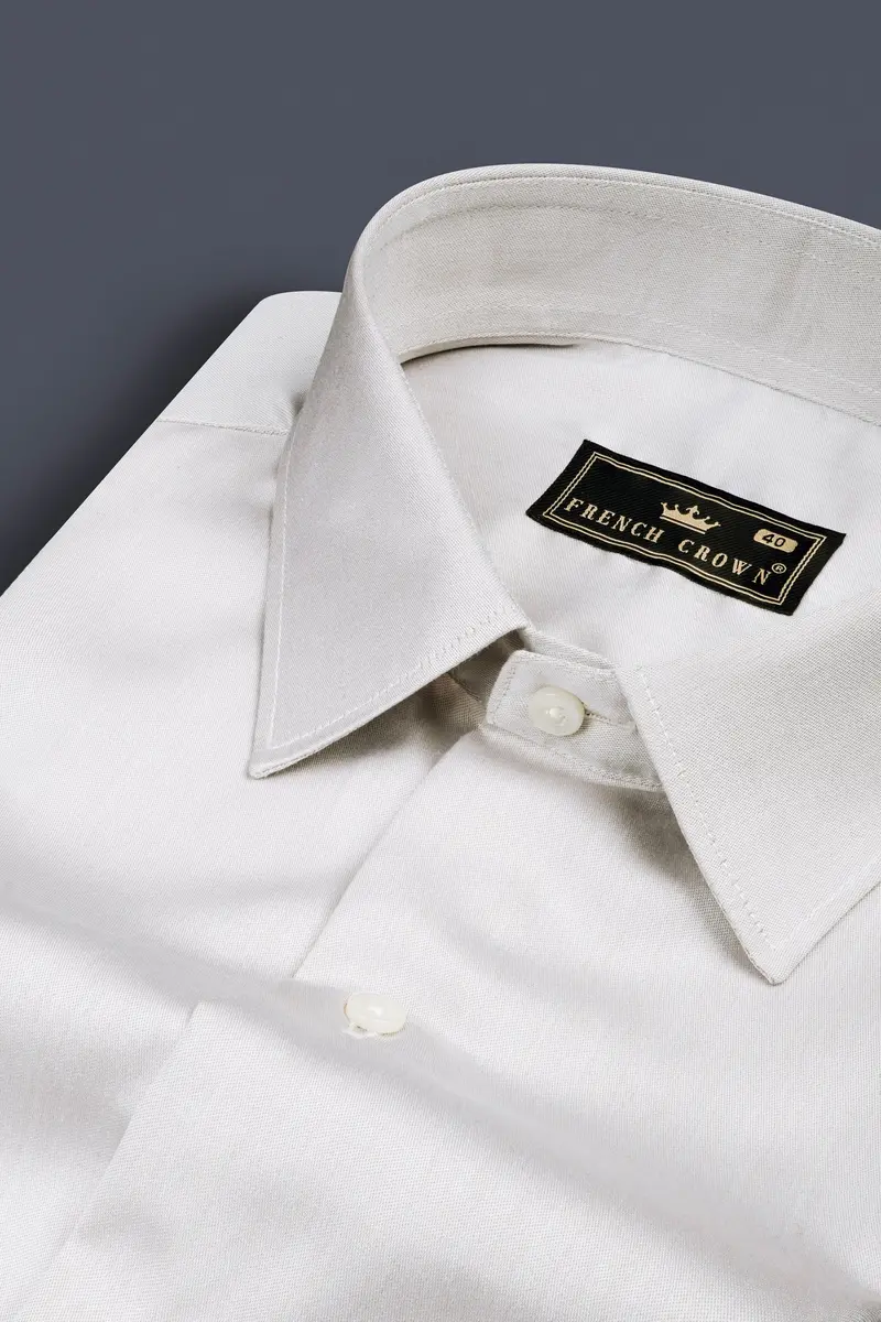 Alto White Chambray Premium Giza Cotton Shirt 1