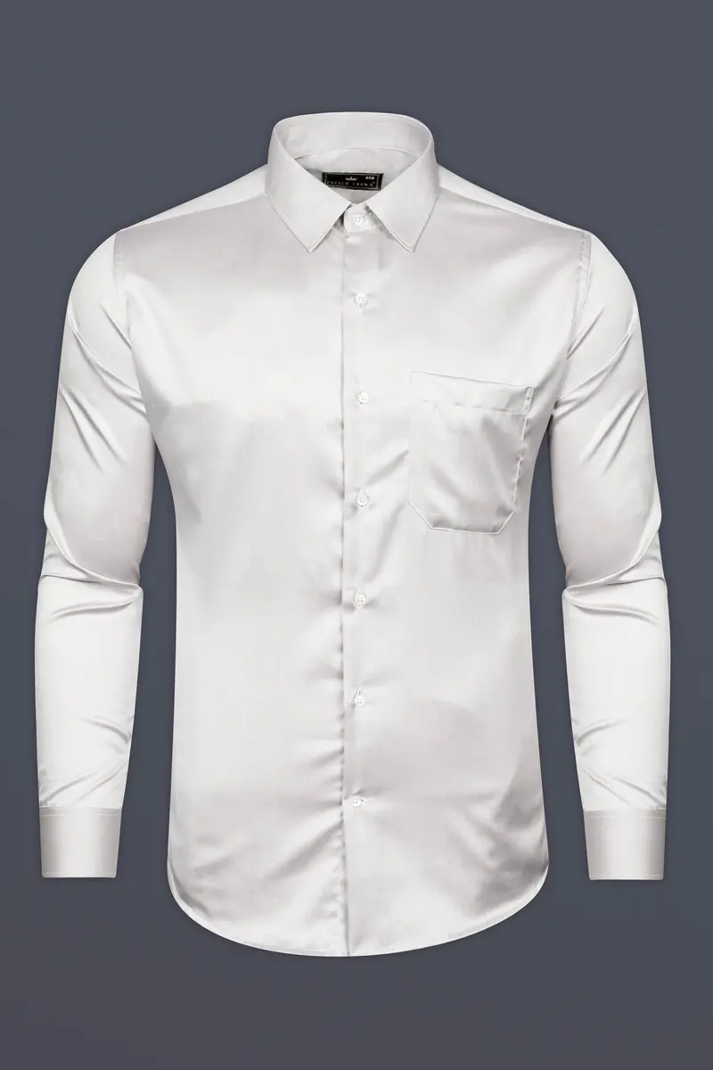 Alto White Chambray Premium Giza Cotton Shirt 4