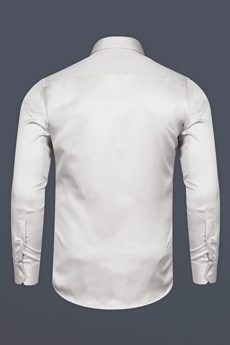 Alto White Chambray Premium Giza Cotton Shirt 5