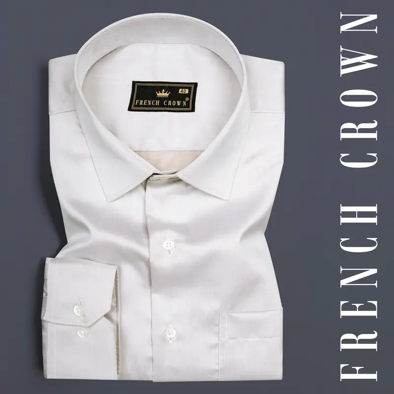Alto White Chambray Premium Giza Cotton Shirt 6