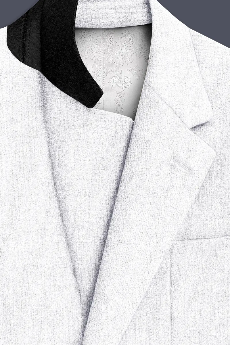 Alvesso-Bright White Luxurious Linen Single Breasted Stretchable Traveler Blazer 5