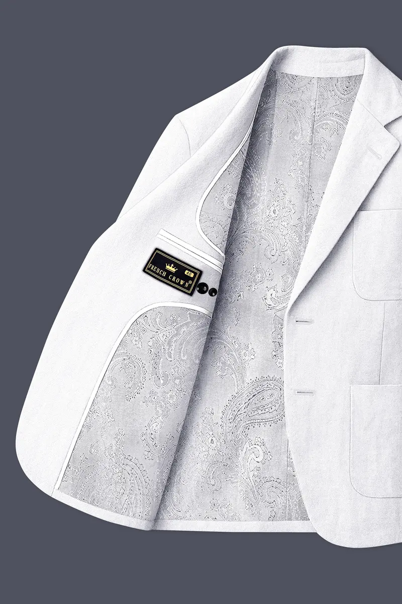 Alvesso-Bright White Luxurious Linen Single Breasted Stretchable Traveler Blazer 6