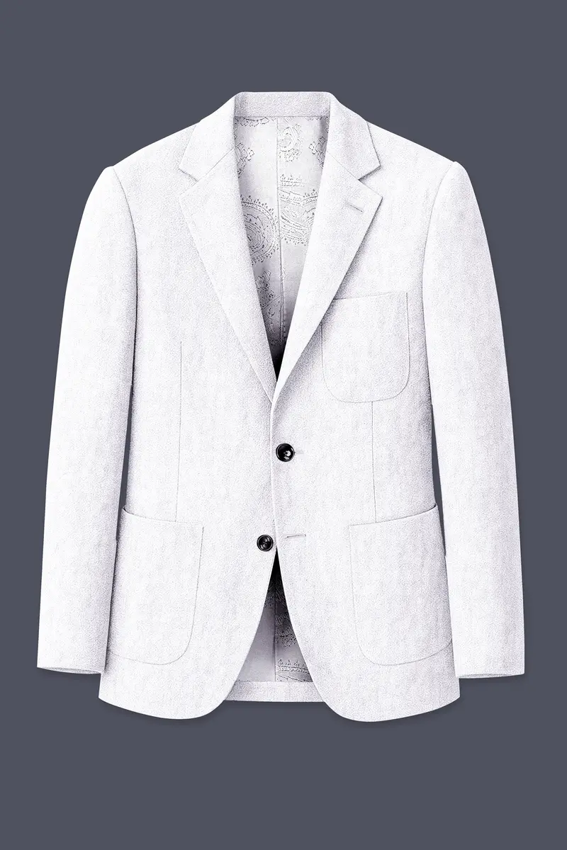 Alvesso-Bright White Luxurious Linen Single Breasted Stretchable Traveler Blazer 8