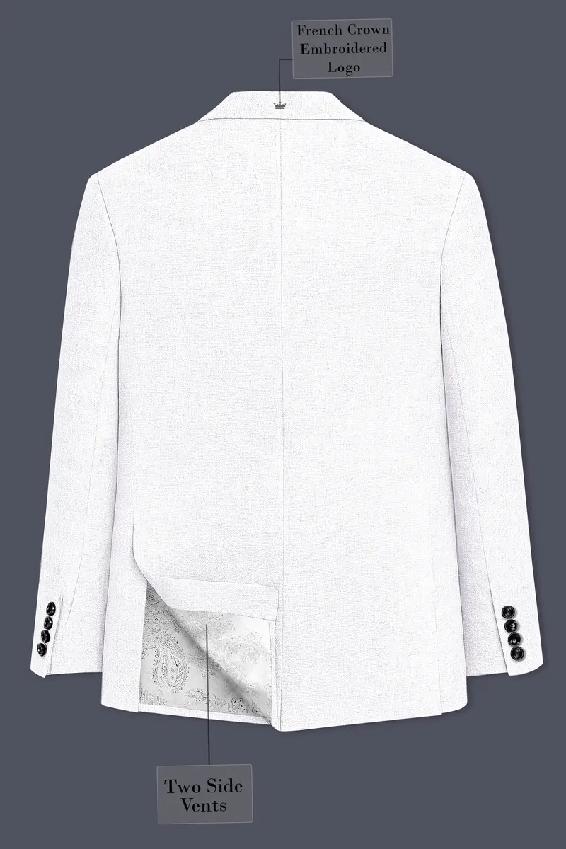 Alvesso-Bright White Luxurious Linen Single Breasted Stretchable Traveler Blazer 9