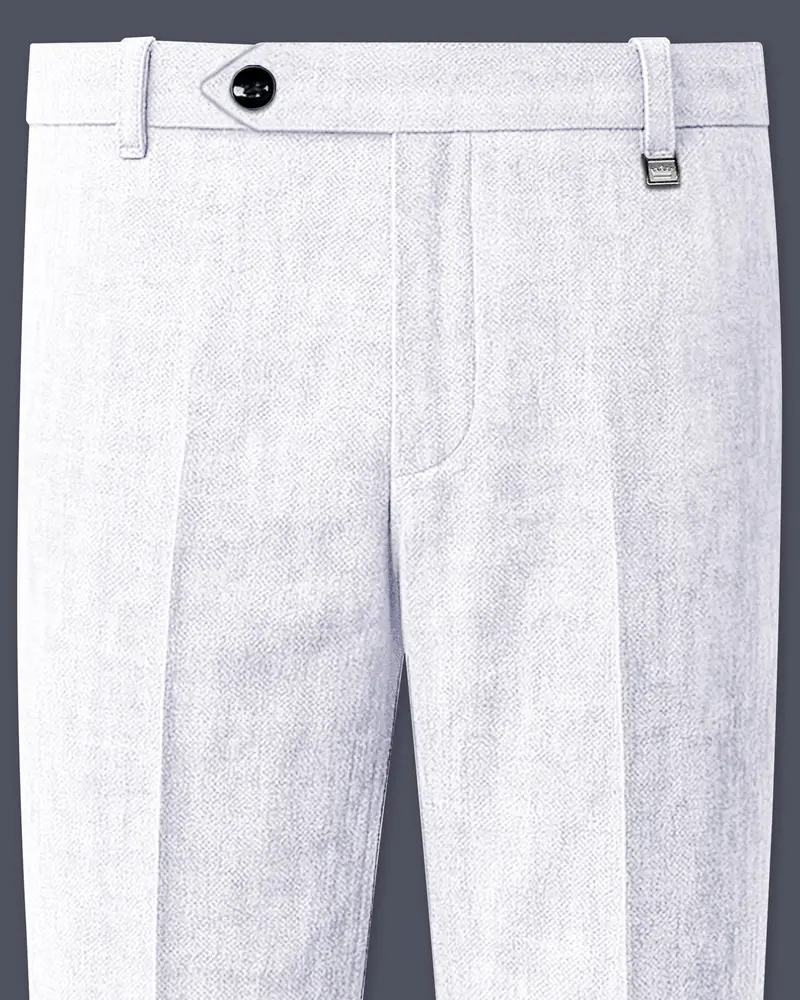 Alvesso-Bright White Luxurious Linen Stretchable Waistband Pant 1