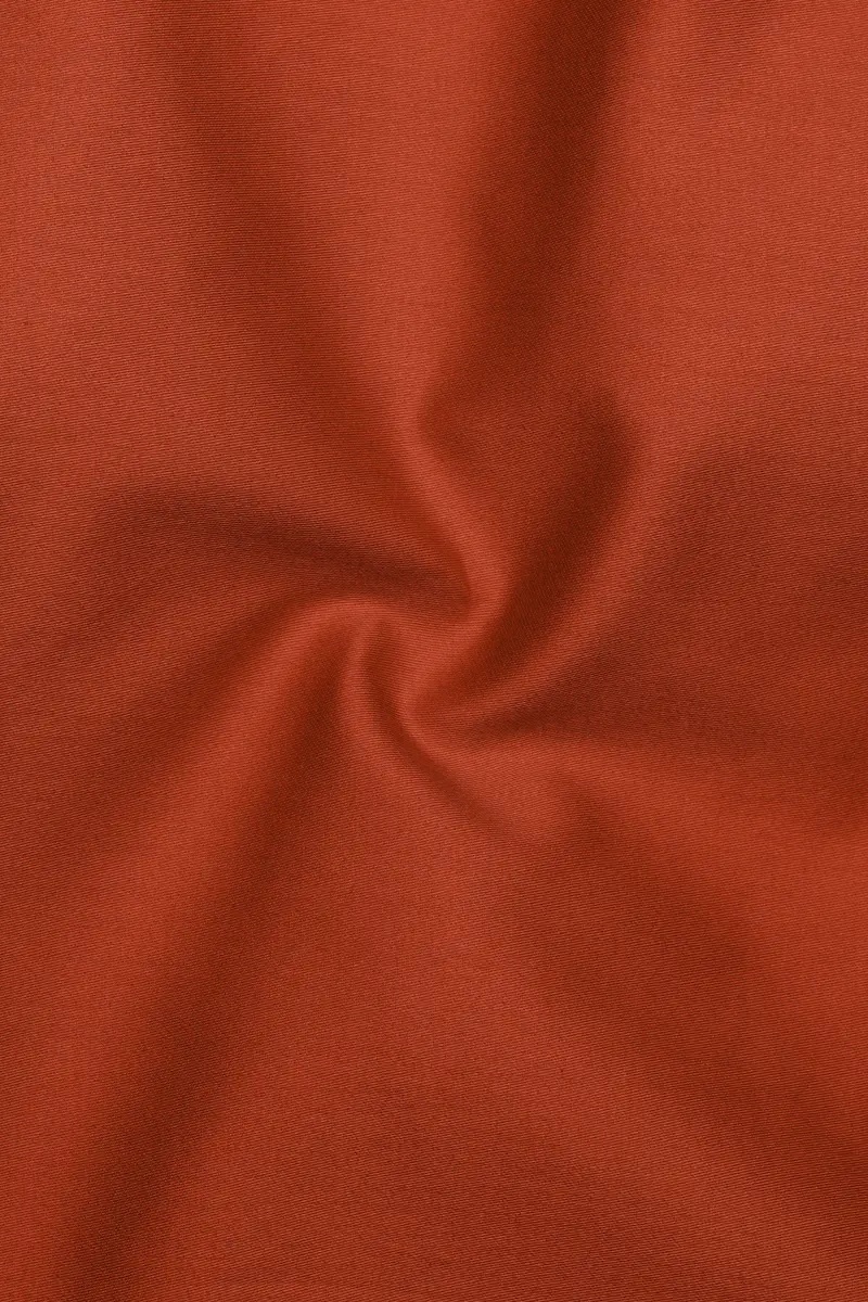 Amberon-Cognac Orange Subtle Sheen Super Soft Premium Cotton Dress Shirt 3